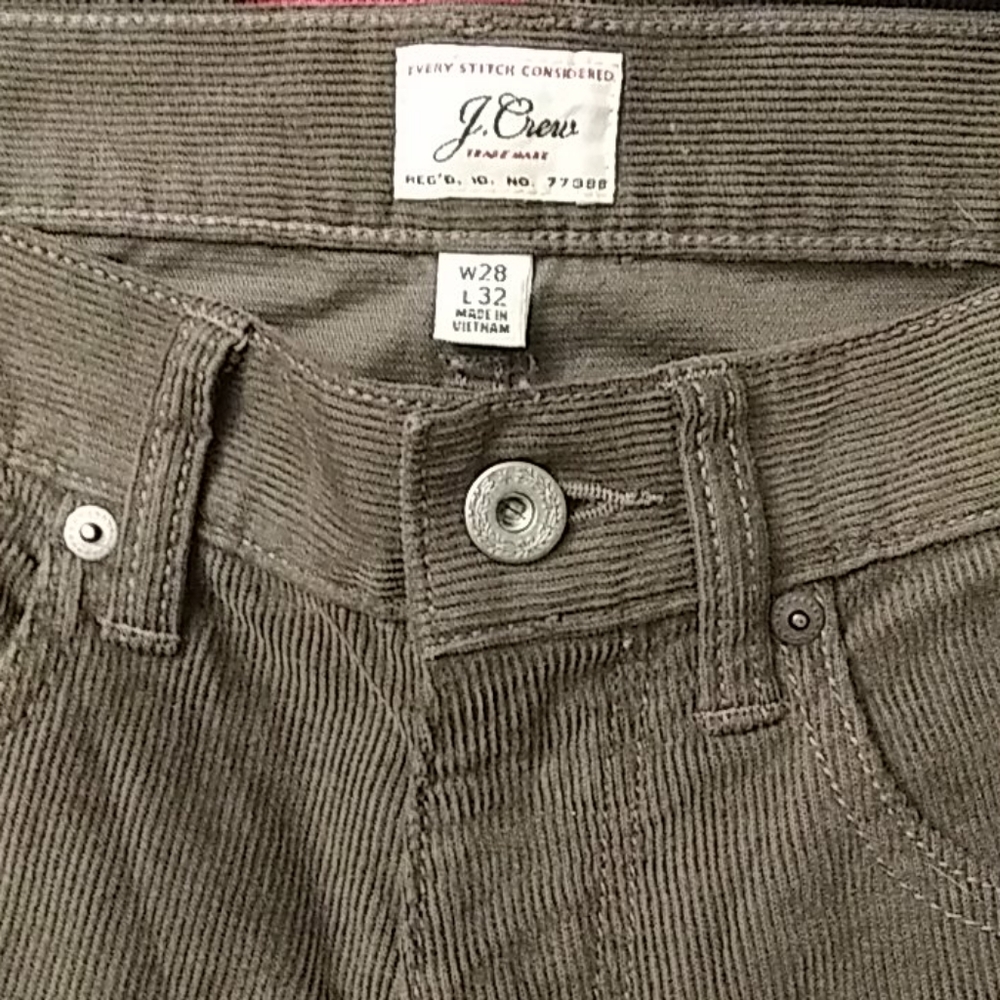 J Crew corduroy pants for men.